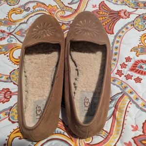 UGG Women's Brown Suede Slippers